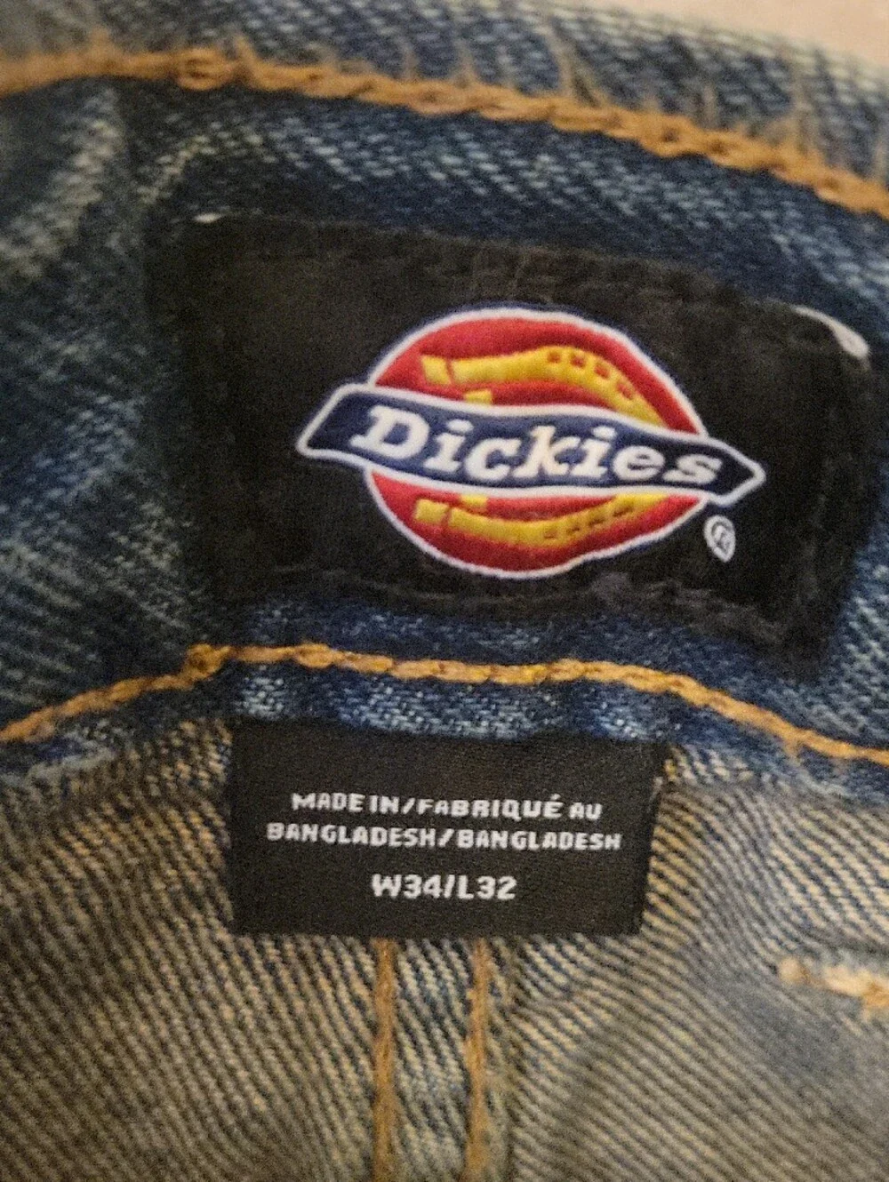 Dickies Men's Relaxed Blue Denim Jeans